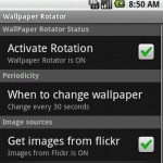 Automatic photo change with Android Wallpaper Rotator app