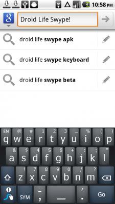 Swype Droid