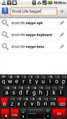 Swype Red Motorola Droid