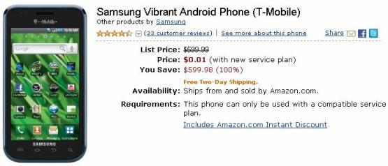 Samsung Vibrant Amazon