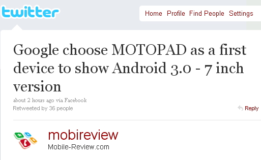 Motopad Android 3.0